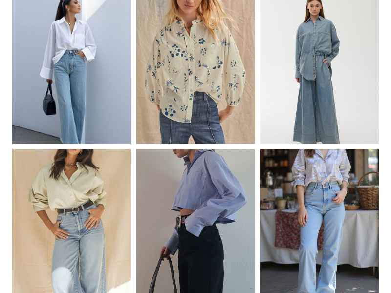 Types of shirts with denim